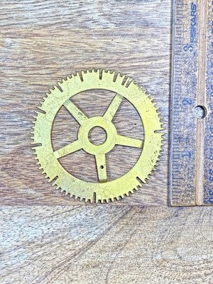 Antique Clock Movement Count Wheel  (65.5mm Dia, 9.2mm Inner Dia)   (KD3055)
