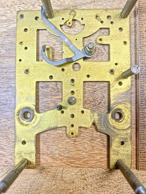 New Haven Clock Movement Back Plate (See Pics To ID Movement)  (KD2973)