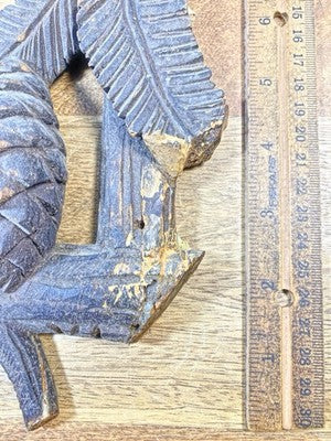 Carved Wood Clock Trim Piece- Vintage Clock Parts KD3293