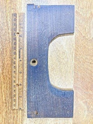 Old Black Mantel Clock Baseboard 9 1/8 Inch X 3 7/8 Inch (KD3141)
