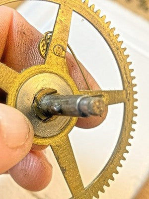 Old Sessions Clock Movement Time Side Main Wheel (See Pics to ID Mvmt) (KD4581)