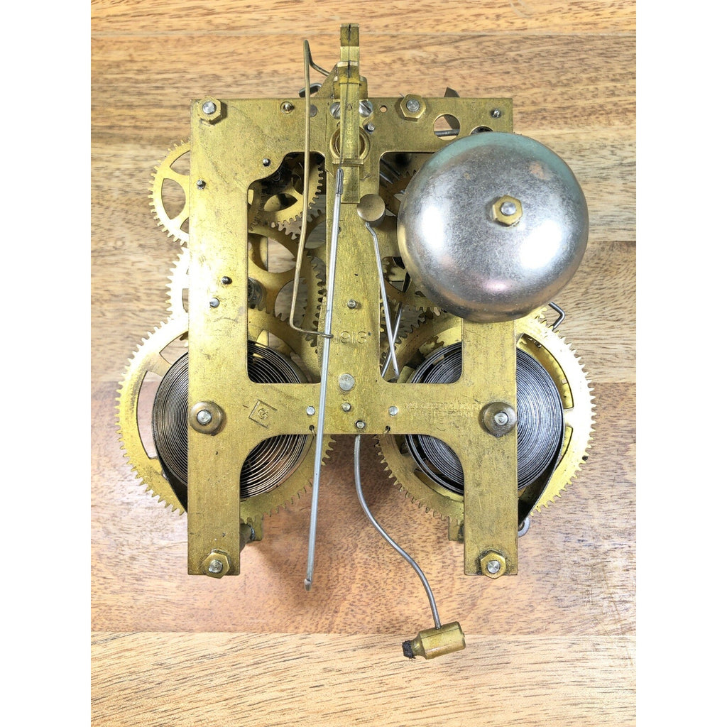 Gilbert Clock Movement (Stamped 1913) Nut (See Pics To ID Movement) (K7830)