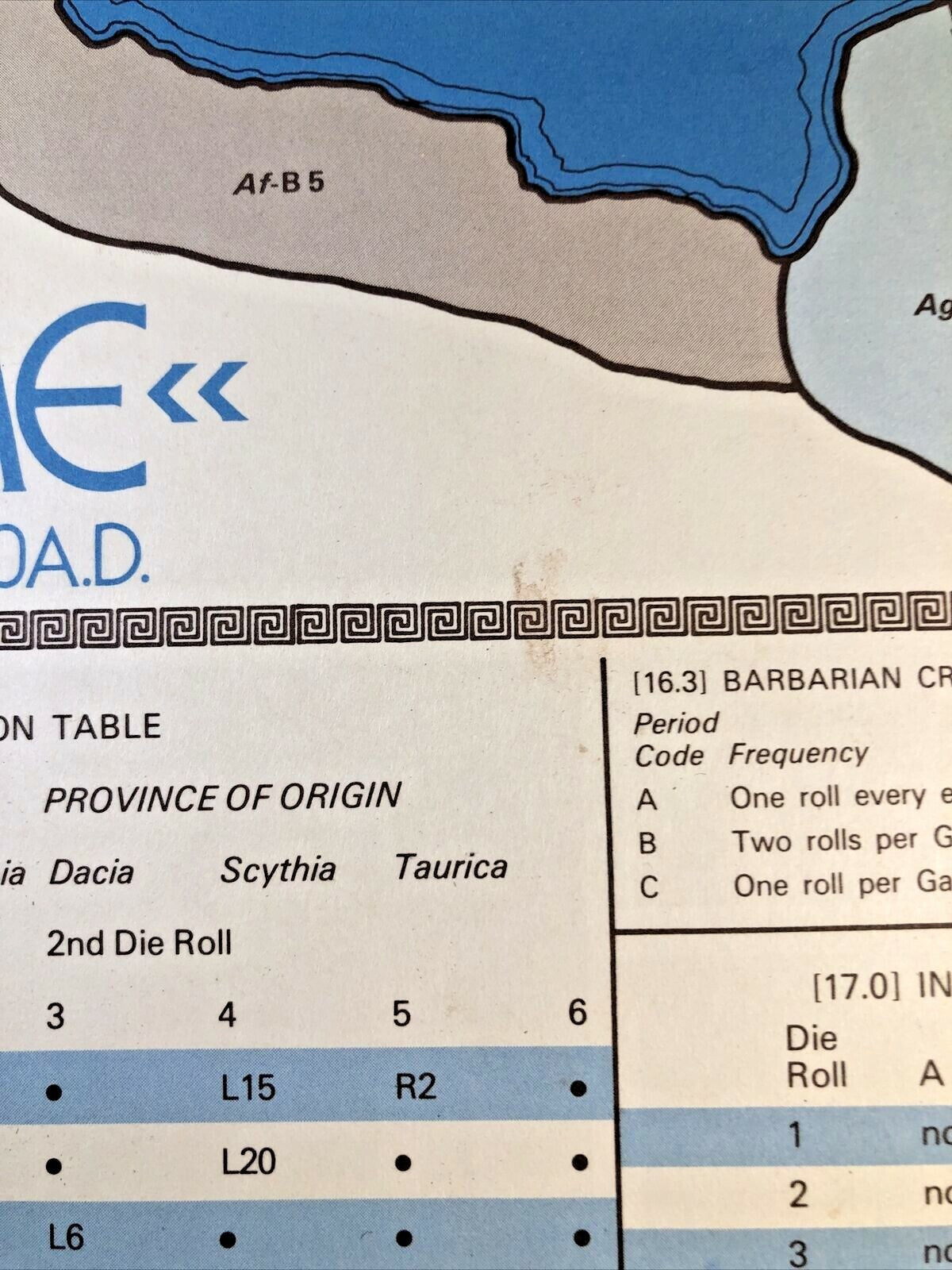 The Fall Of Rome, The Barbarian Invasion SPI Circa July 1973 (UNPUNCHED) (G5003)