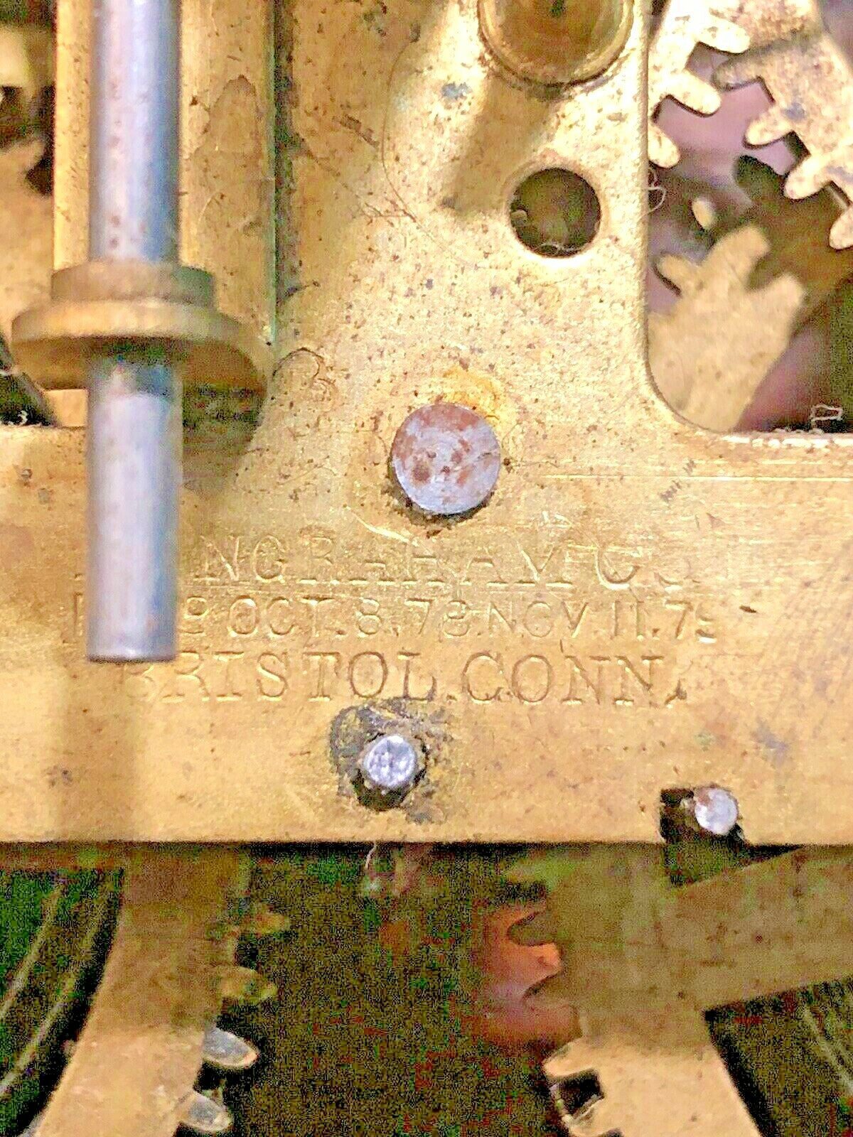 Ingraham 8 Day Clock Movement Pallet Nut (K5500)
