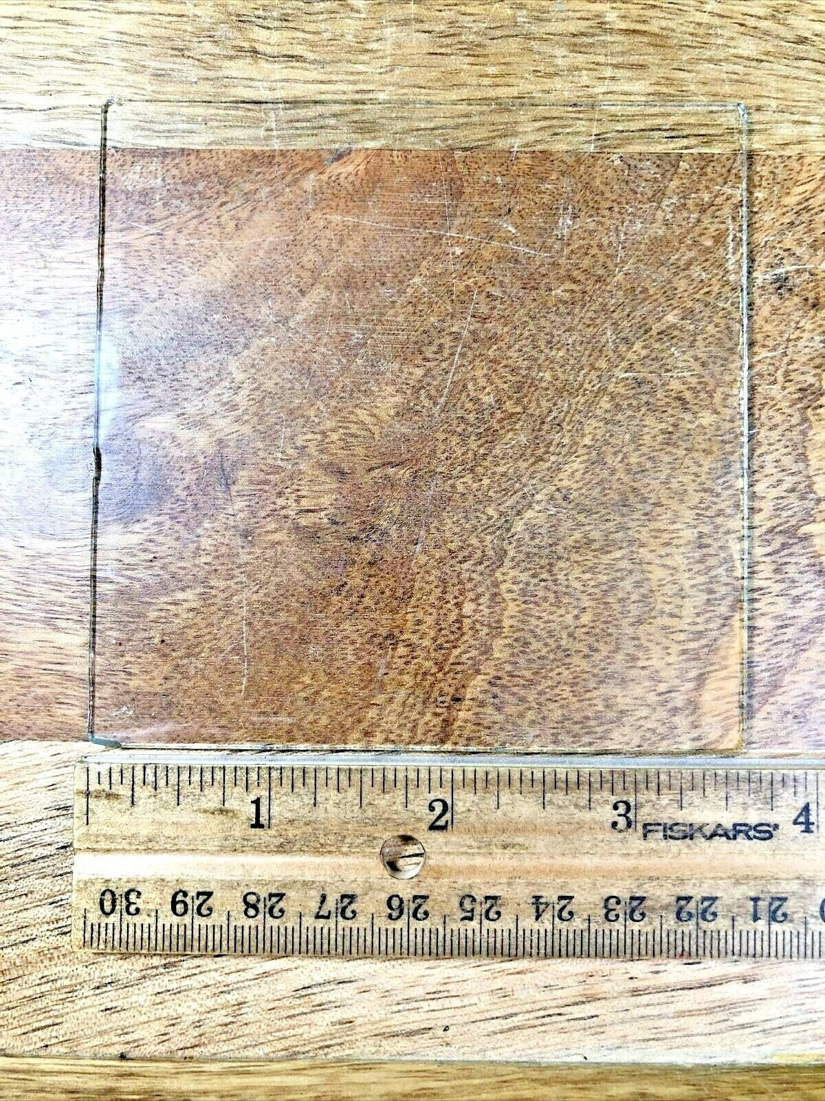 Square Flat Clock Glass 3 5/8 X 3 5/8 Inches (K6238)