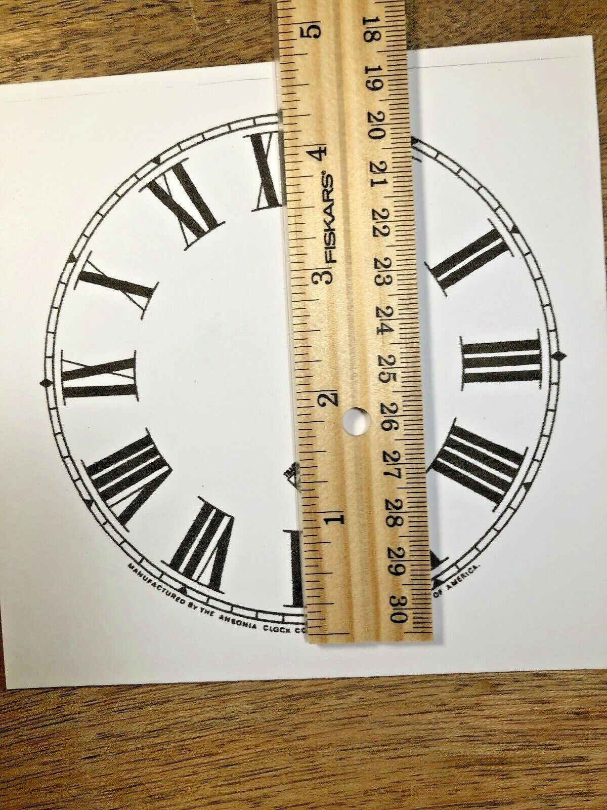 4 3/8" Ansonia Clock Replacement Paper Dial     Lot140