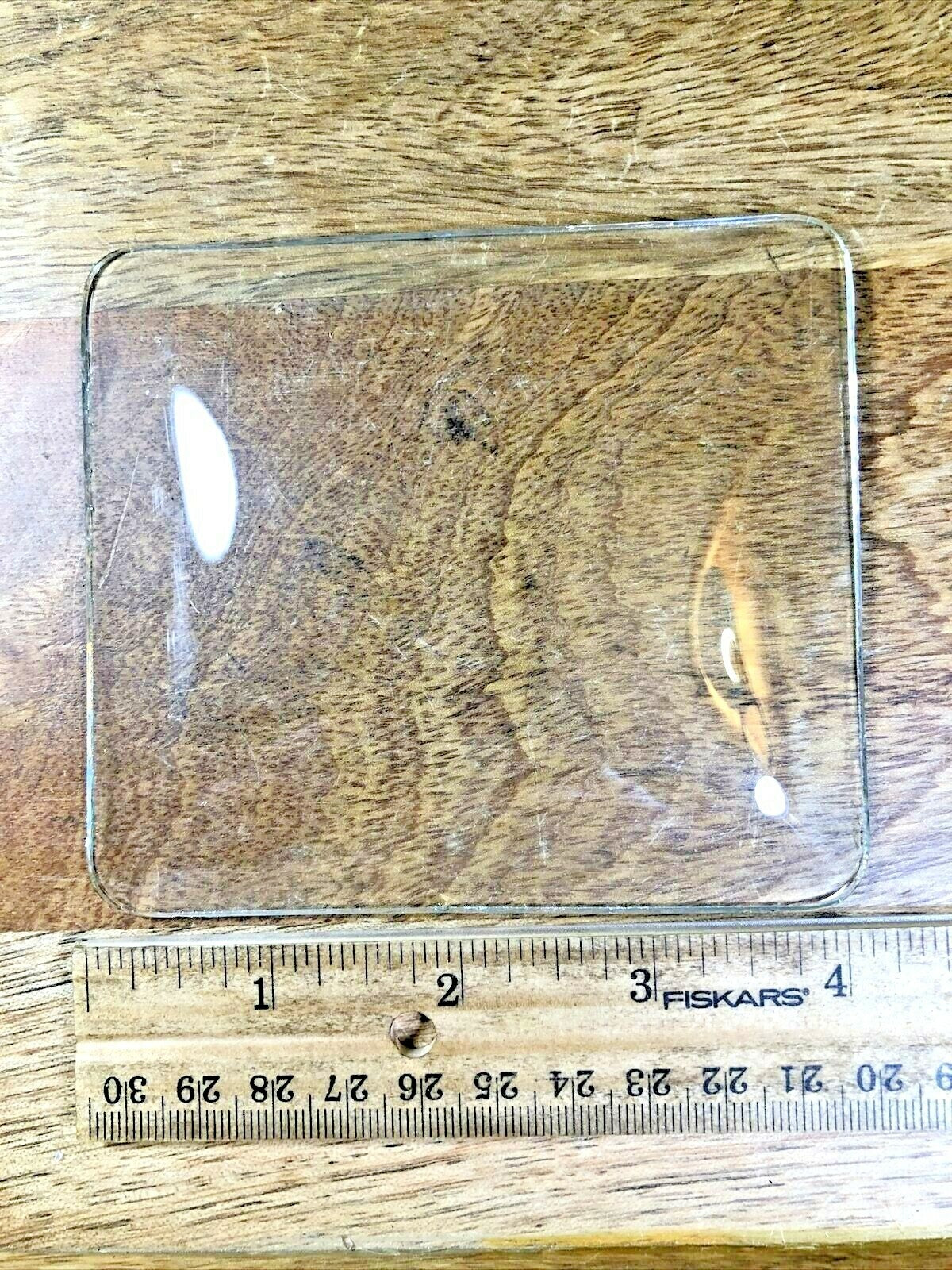 Westclox Rectangular Convex Clock Glass (4.13"  X 3.63")  (Lot K3044)