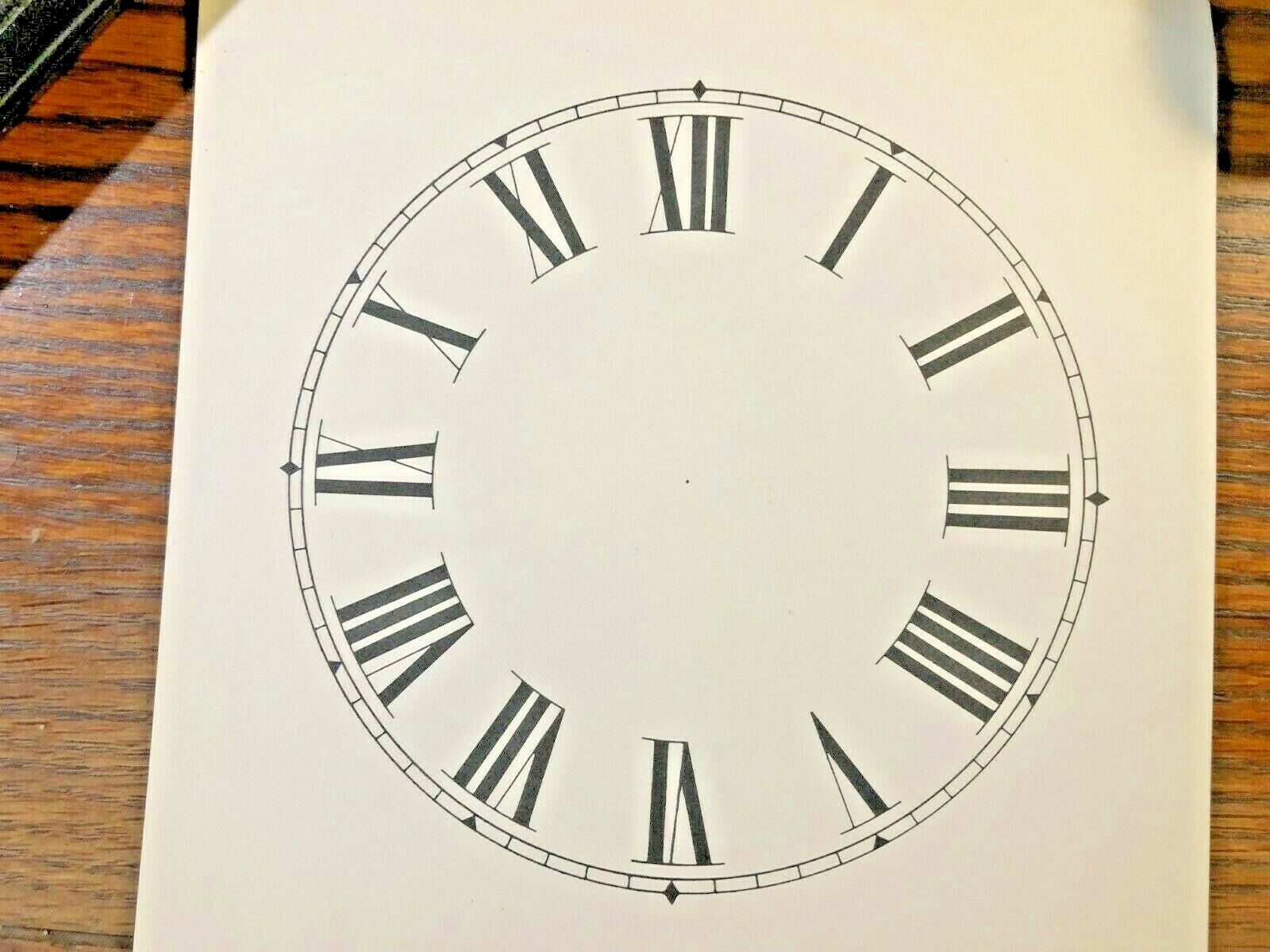 5 INCH PAPER CLOCK DIAL,  ROMAN NUMERAL (PAPER DIAL LOT 163)