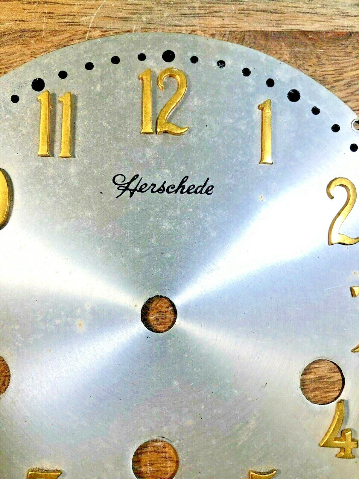 Nice Old Herschede Clock Dial Pan                (Clock Dial Lot K1512)