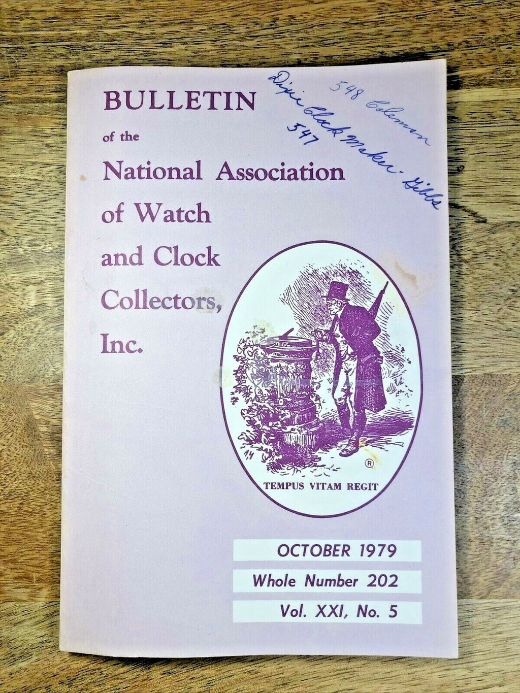 NAWCC Bulletin: Swiss Trademarks, Talking German Clock... (Oct 1979) (K6914)