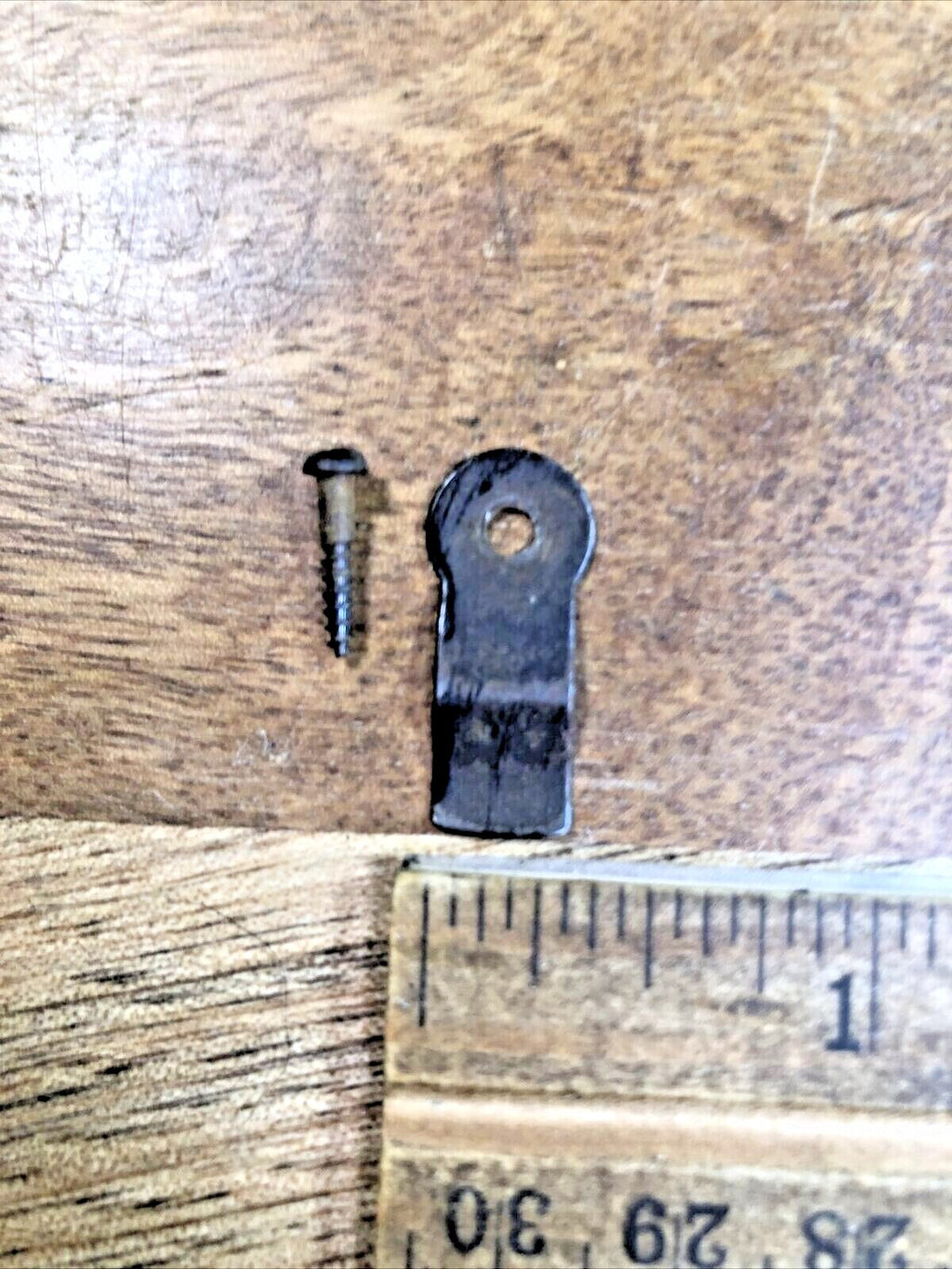 Old Black Mantel Clock Back Board Latch (K7205)