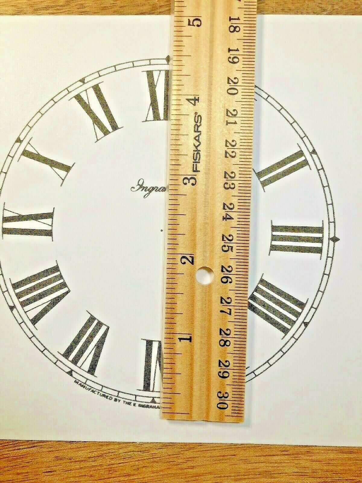 4 1/2" Ingraham Clock Paper Dial, Roman Numeral            (Lot 191)