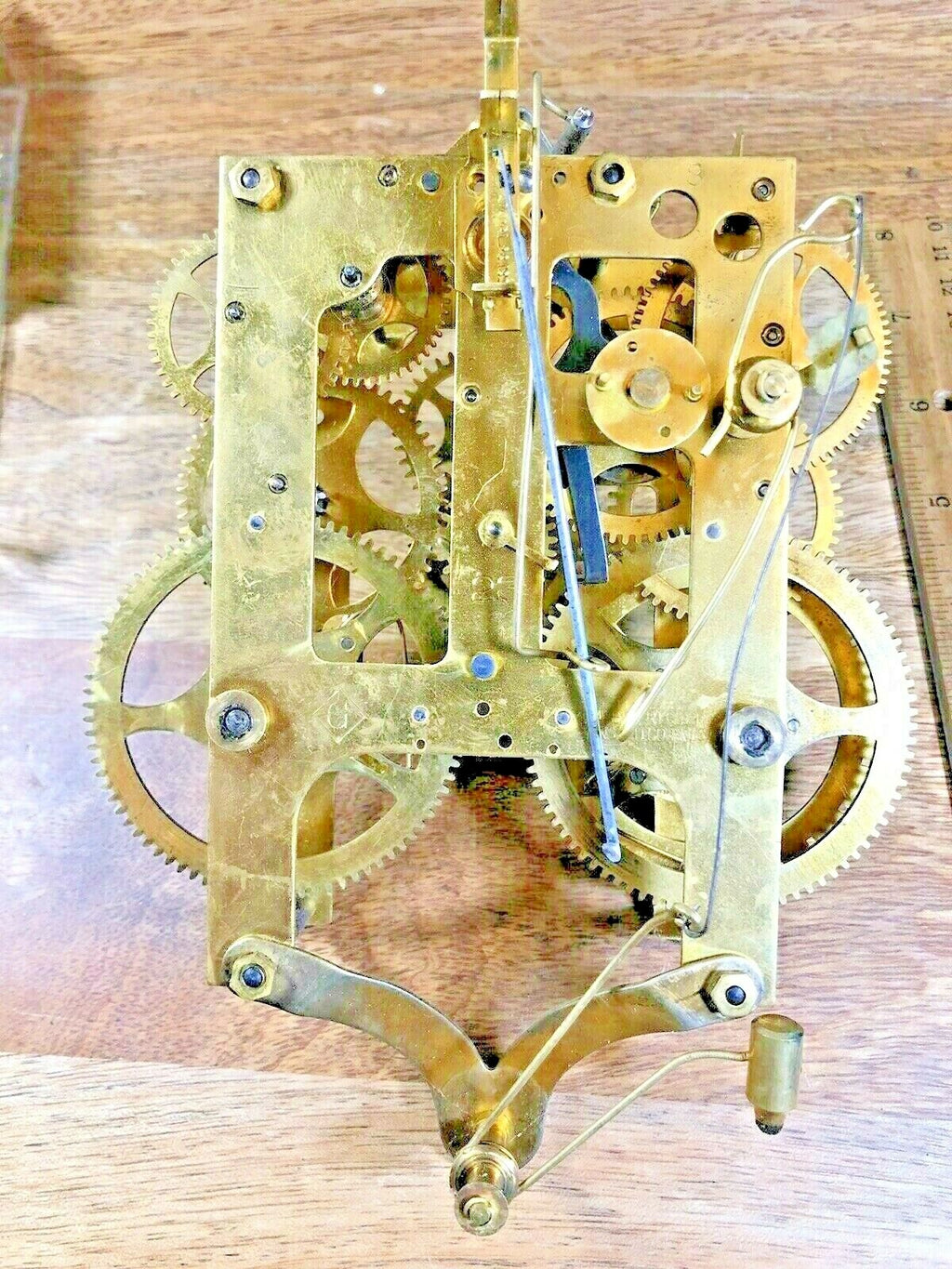 Gilbert 8 Day Clock Movement (Stamped 23)  Time Side 3rd Wheel (K5629)