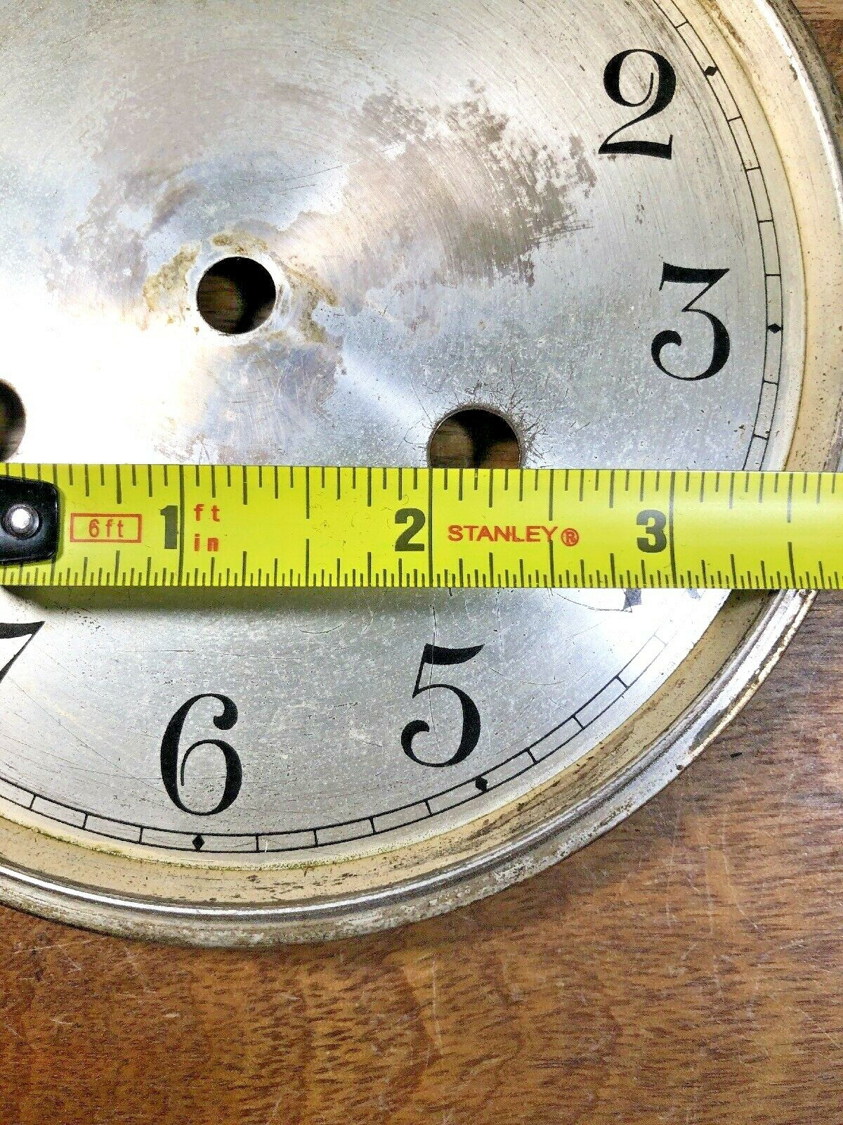 Vintage Metal Clock Dial Pan 5.65 Inches Or 143.53mm Diameter    (K9508)