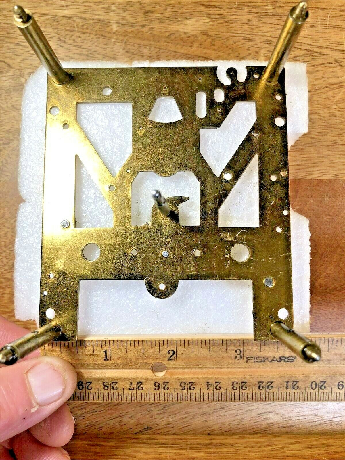 Old Mauthe Clock Movement Front Plate (Pivots Look Good) (K7068)