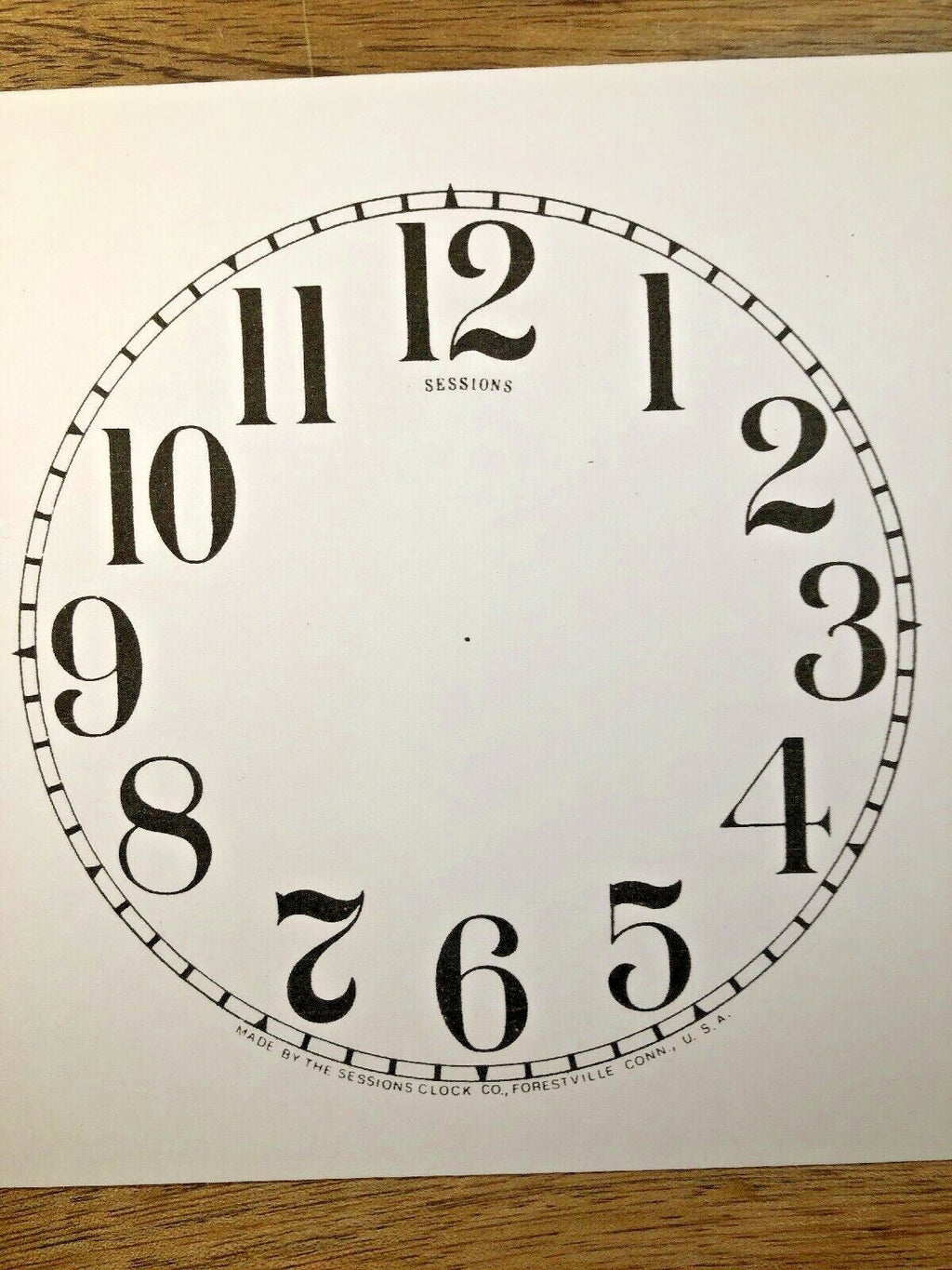 5 Inch Sessions Clock Replacement Paper Dial             (Lot 144)