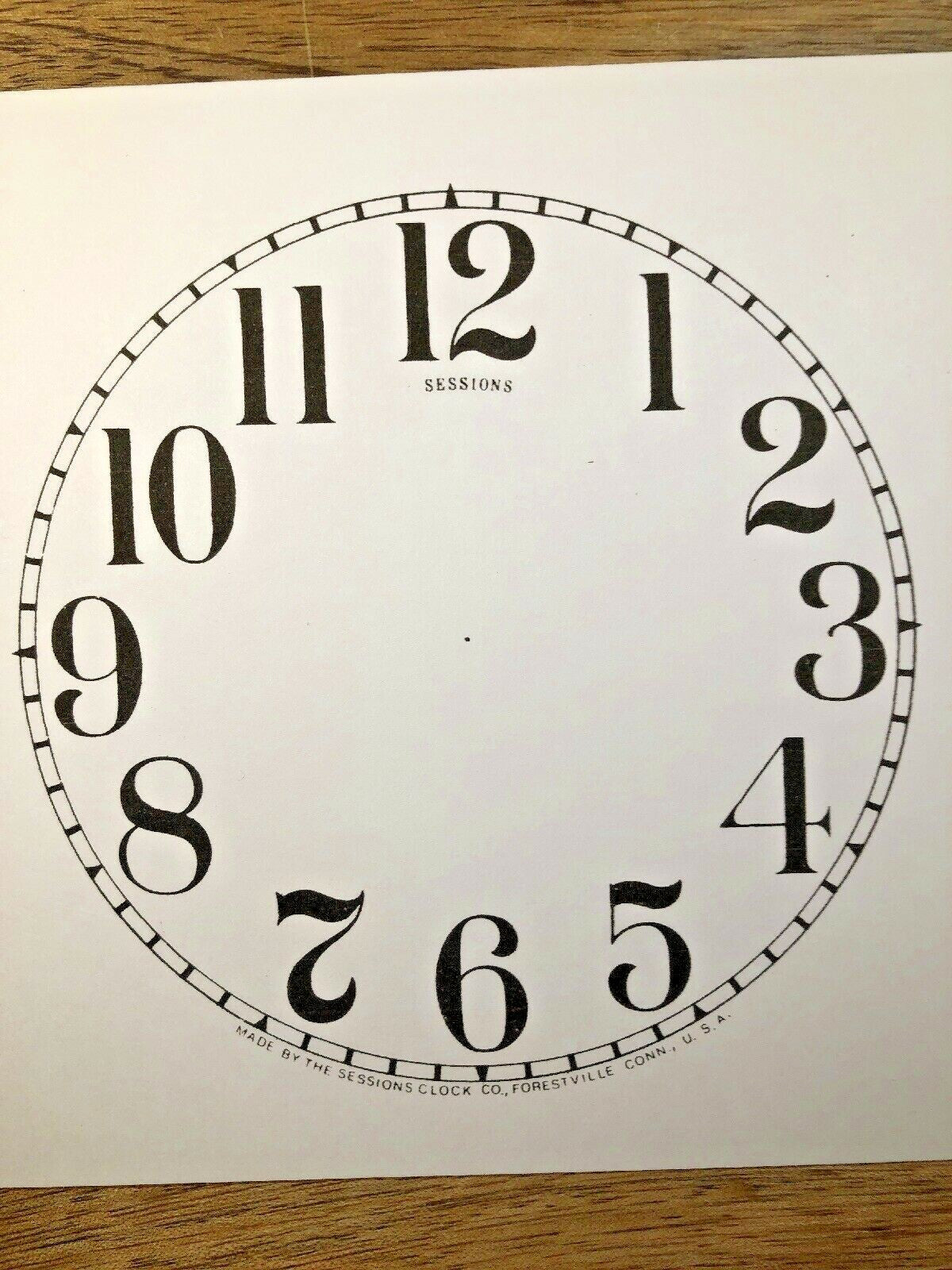 5 Inch Sessions Clock Replacement Paper Dial             (Lot 144)