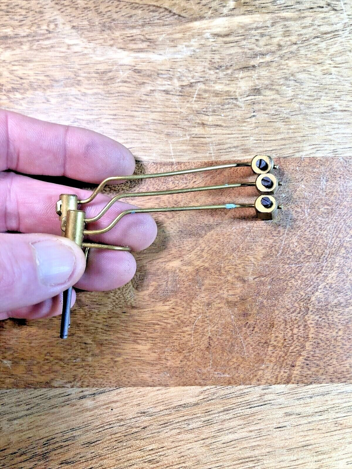 Old Jauch Clock (PL 12cm) 3 Hammer Assembly (See Pics To ID Movement) (K7391)