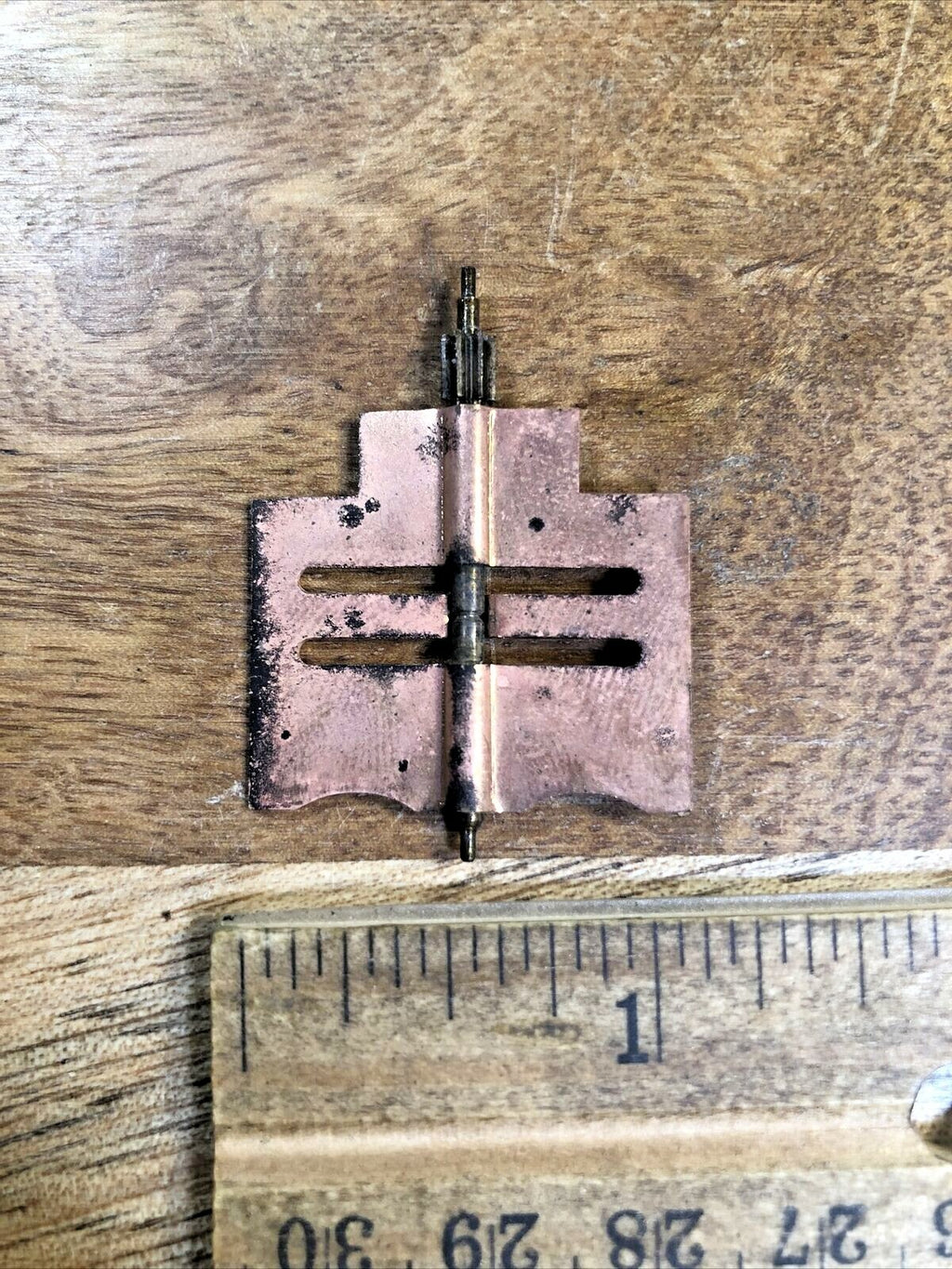 Old Solid Back Waterbury Clock Movement Fly Assembly (See Pics to ID)   (K6536)