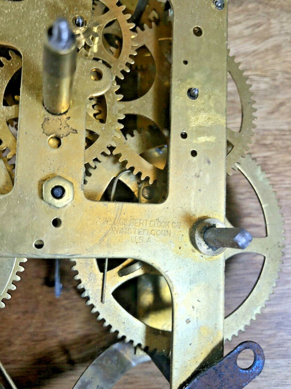 Gilbert Clock Movement (Stamped 23) Front Plate (Pivot Holes Look Good)(K5638)