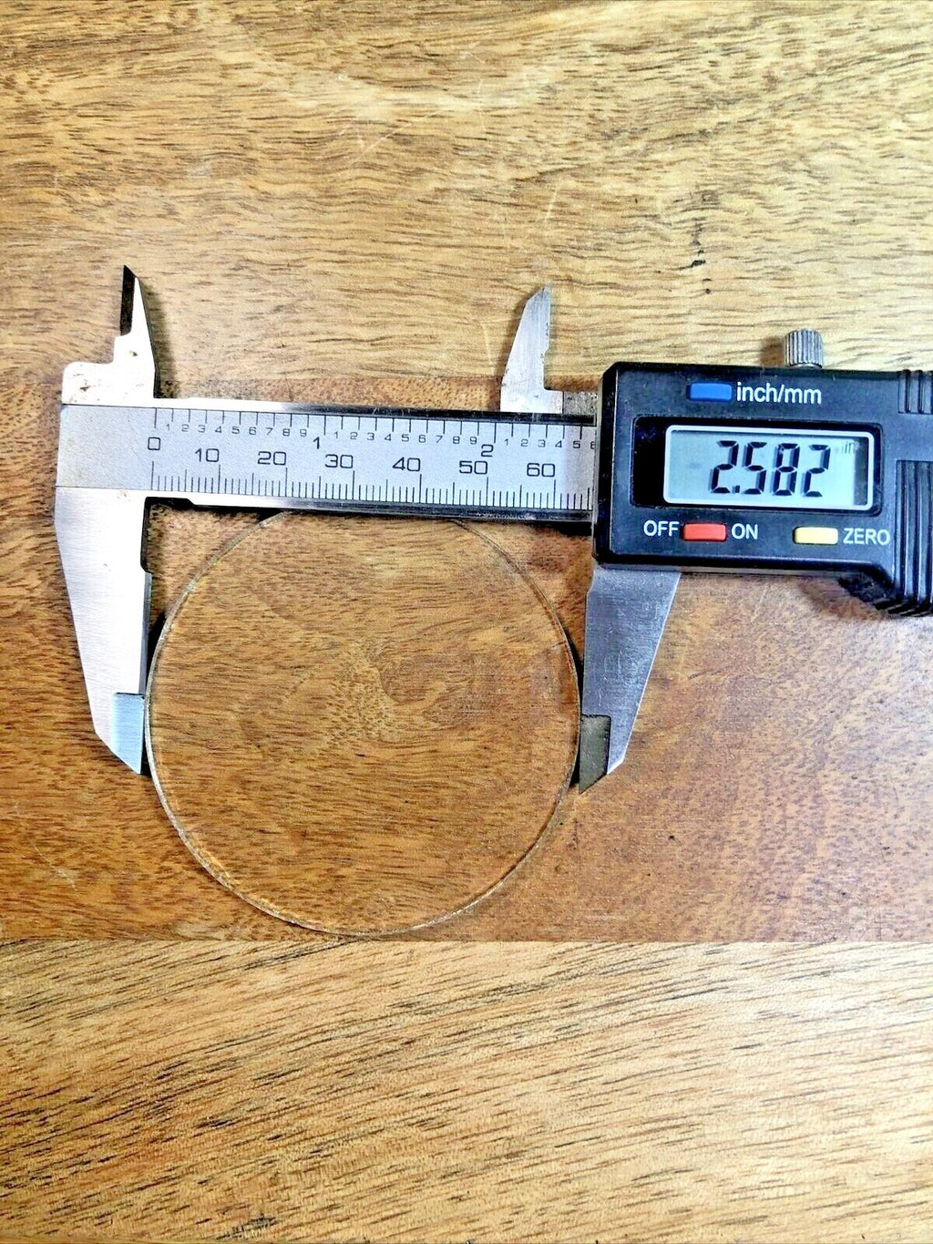 2.58 Inch Or 65.49mm Diameter Flat Clock Glass (K7181)