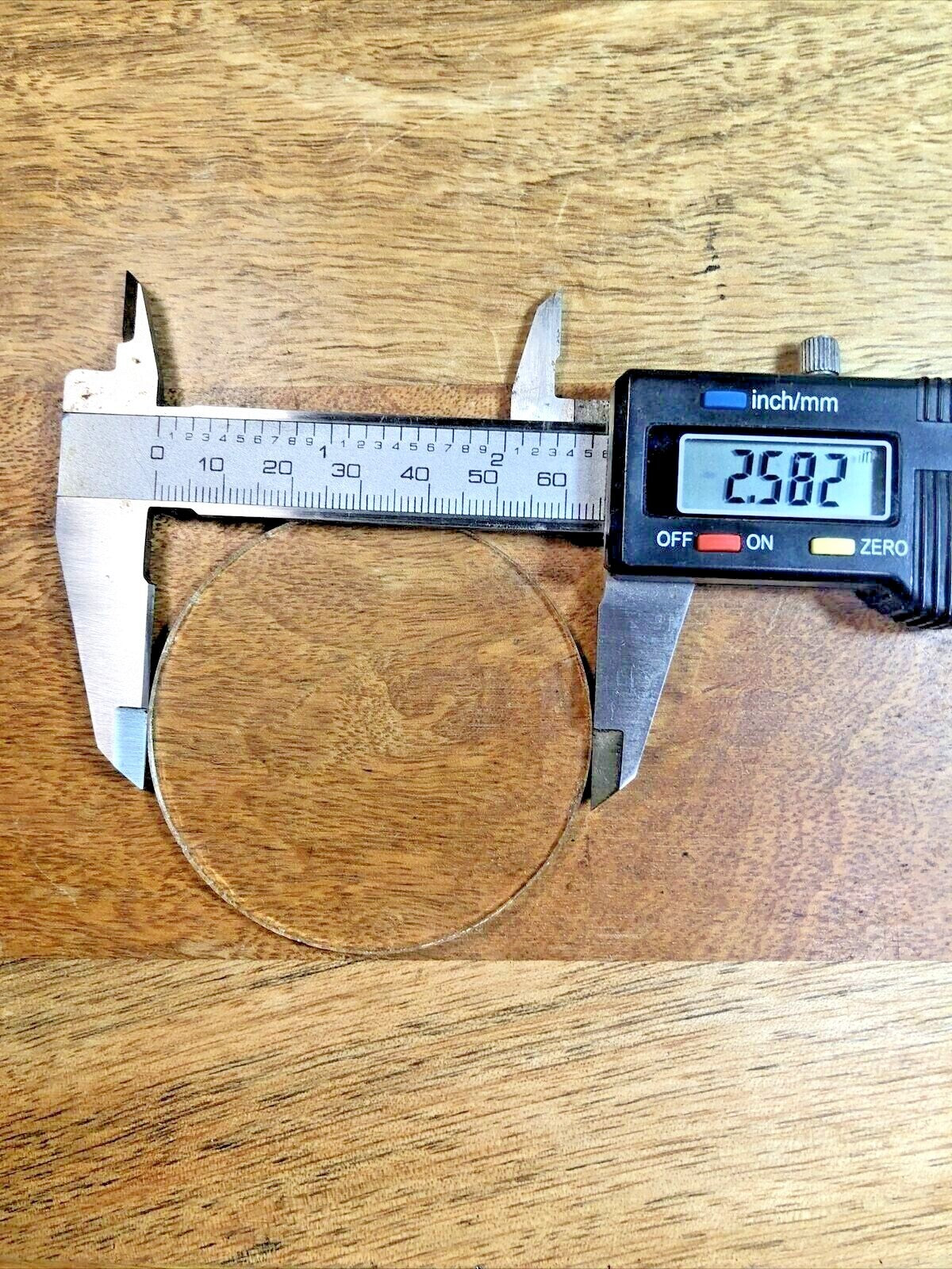 2.58 Inch Or 65.49mm Diameter Flat Clock Glass (K7181)