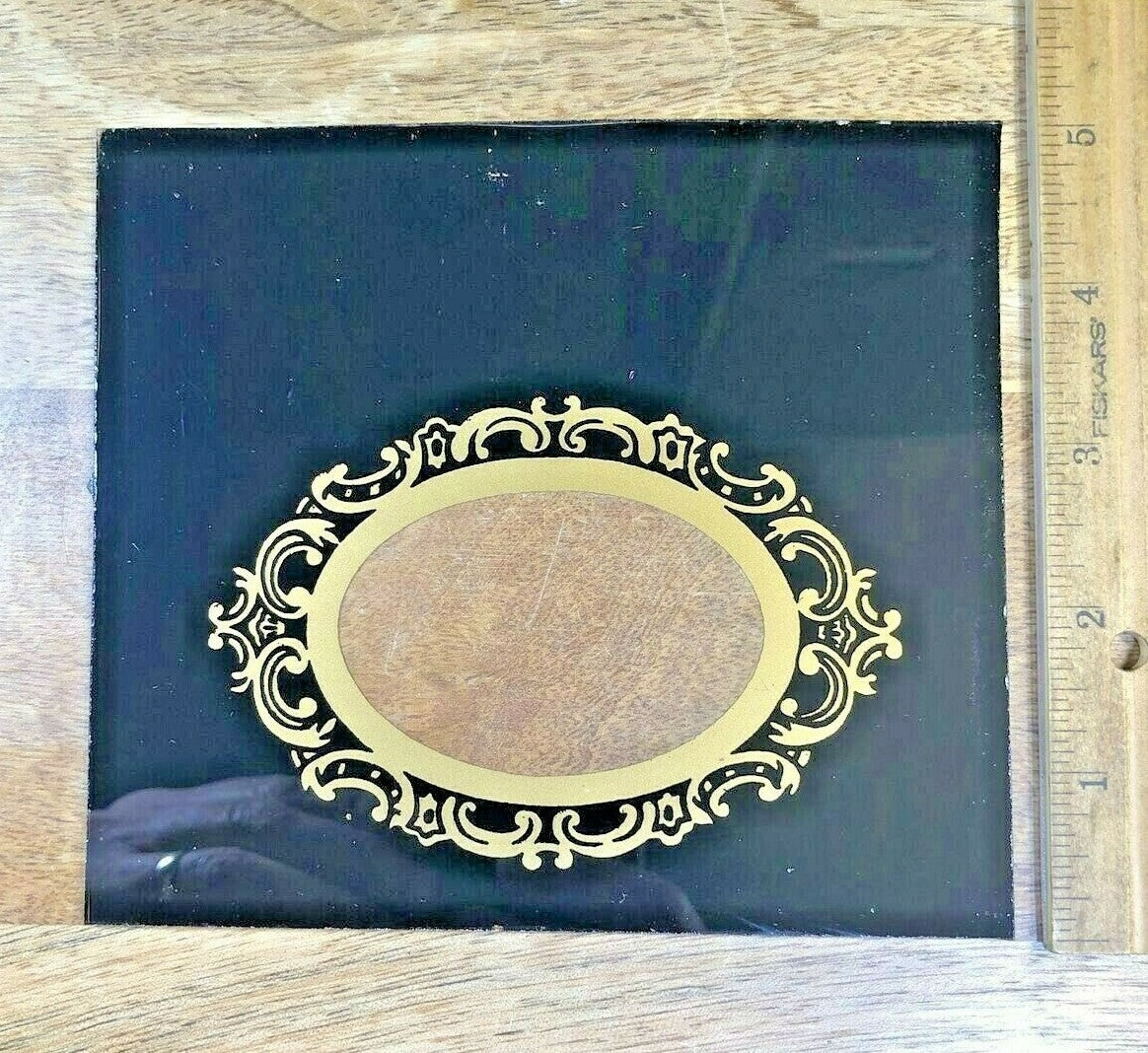 Antique Regulator Lower Clock Glass 5.69 Inches X 5.08 Inches (K6449)
