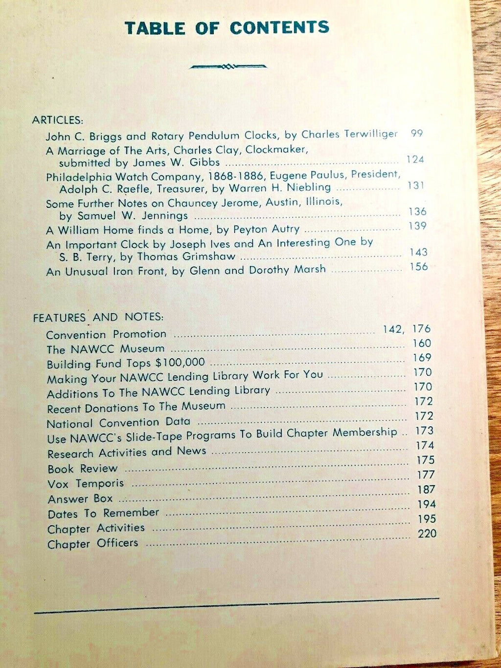NAWCC Bulletin April 1978, Philadelphia Watch Company, Notes on Jerome...(K1363)