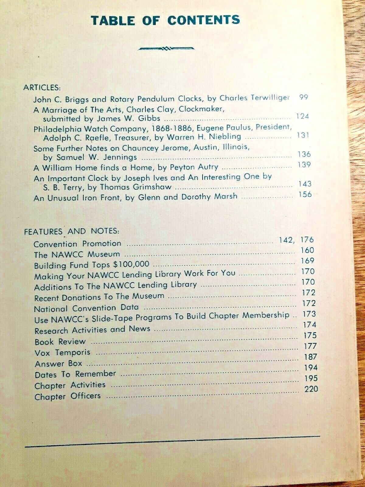 NAWCC Bulletin April 1978, Philadelphia Watch Company, Notes on Jerome...(K1363)