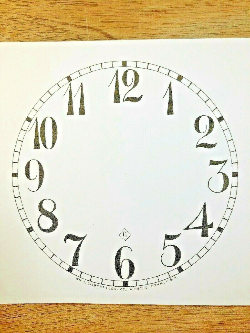 5 INCH GILBERT PAPER CLOCK REPLACEMENT DIAL, Arabic ( Lot 176)