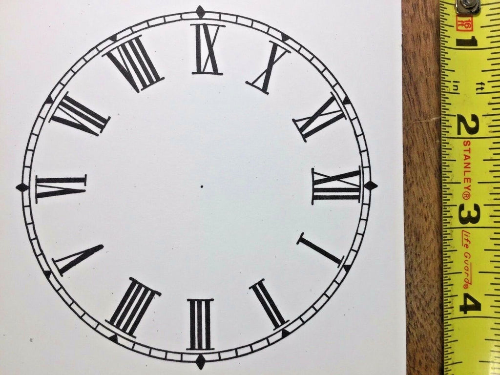 4 INCH PAPER CLOCK DIAL ROMAN NUMERAL (PAPER DIAL LOT 160)