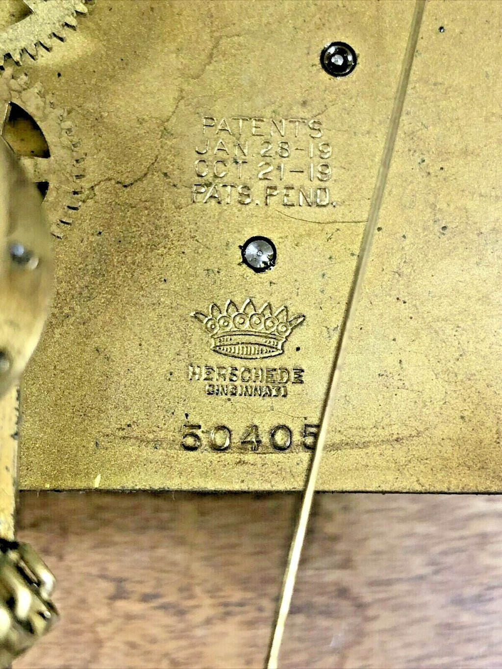 Herschede Clock Pendulum Rod and Spring (See Pics to ID Movement) (K5534)