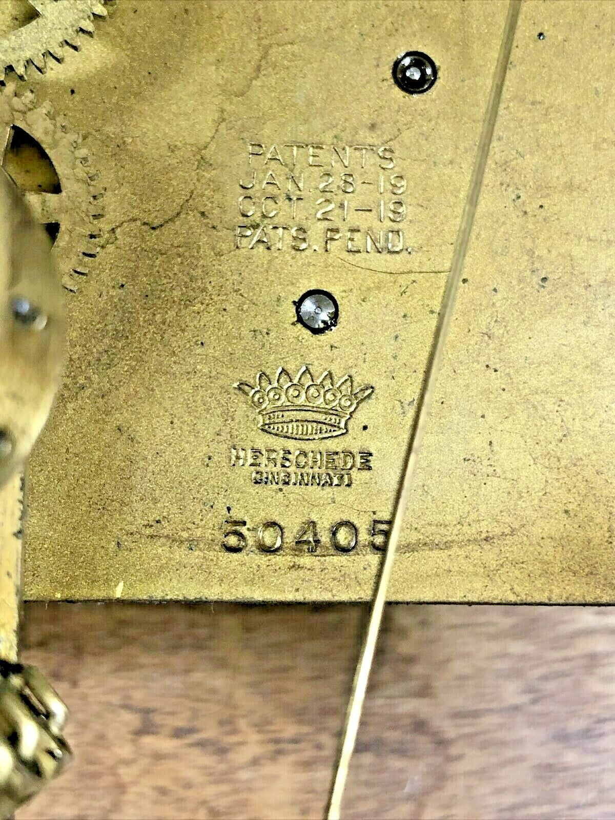 Herschede Clock Pendulum Rod and Spring (See Pics to ID Movement) (K5534)