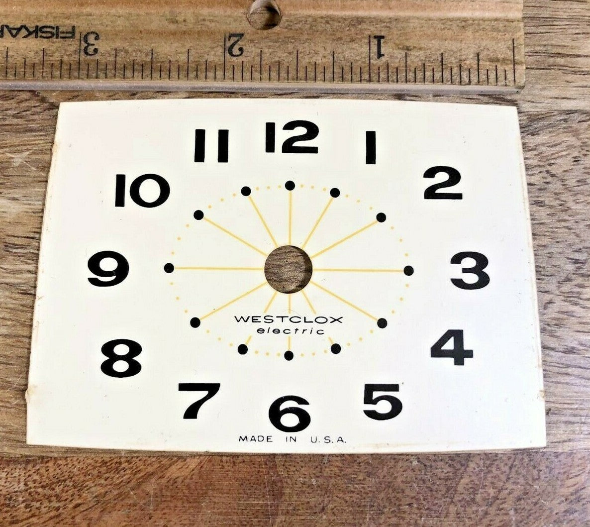 Westclox Electric Clock Dial Pan, Made of Paper Cardstock (K5687)
