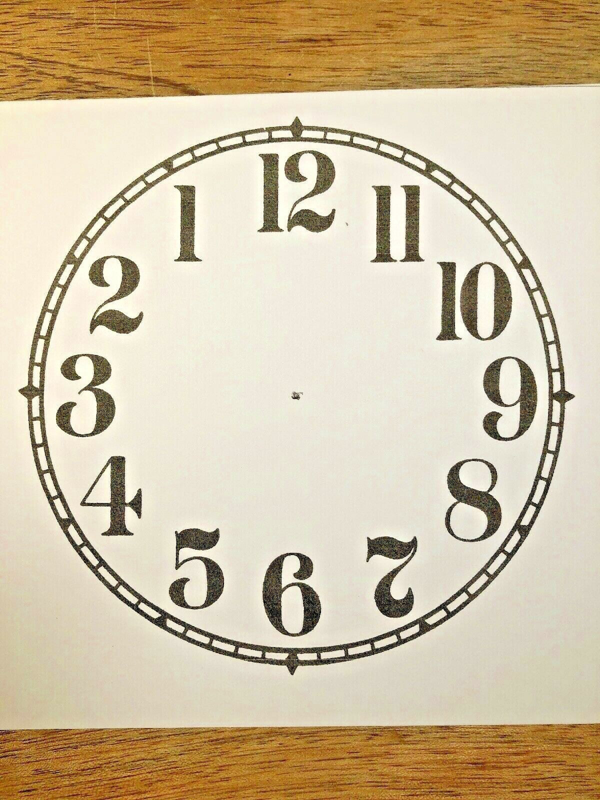 5" Clock Replacement Paper Dial (Numbered Backwards)             (Lot 173)