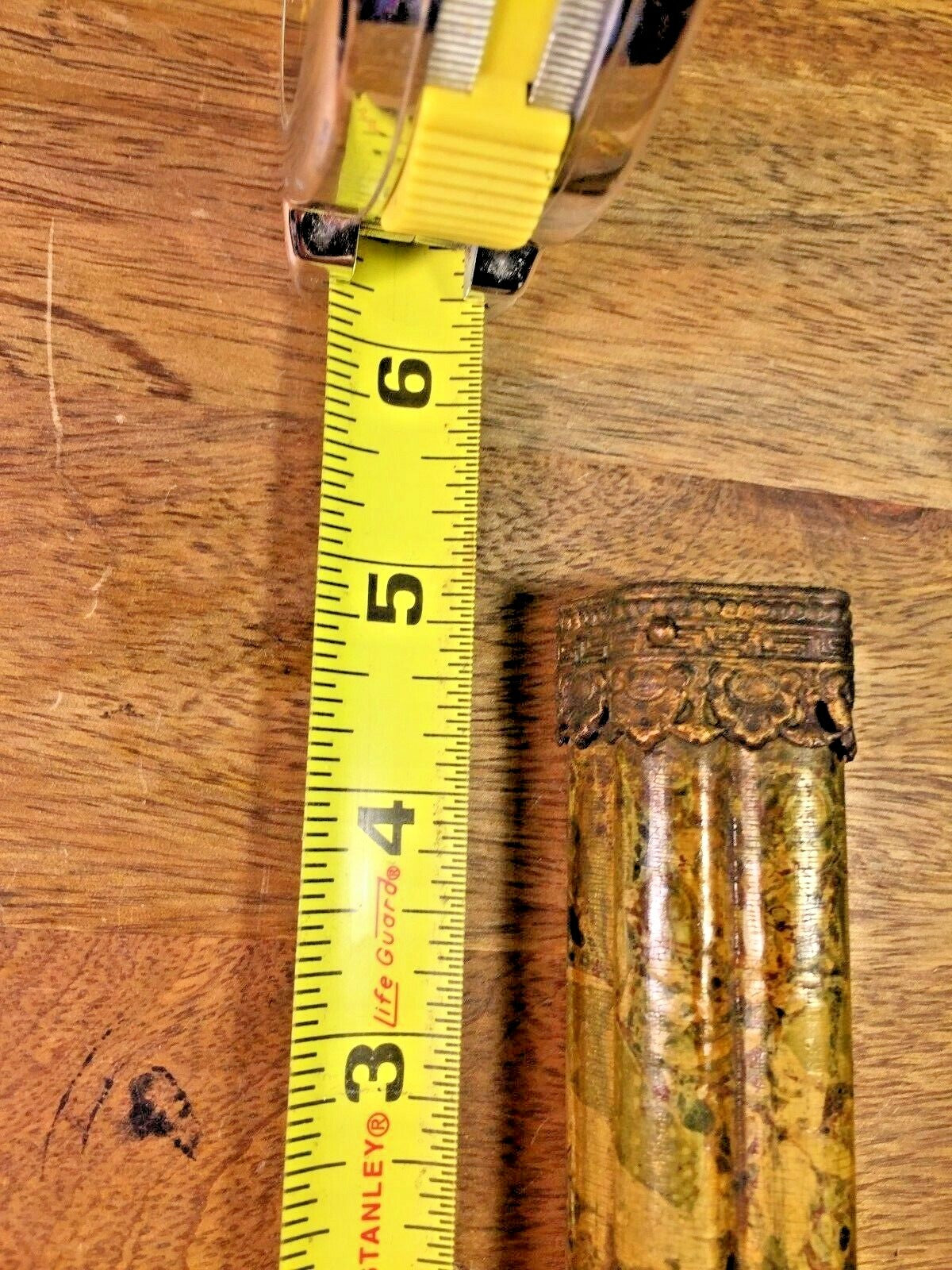 Nice Old Adamantine Mantel Clock Column      (K6967)
