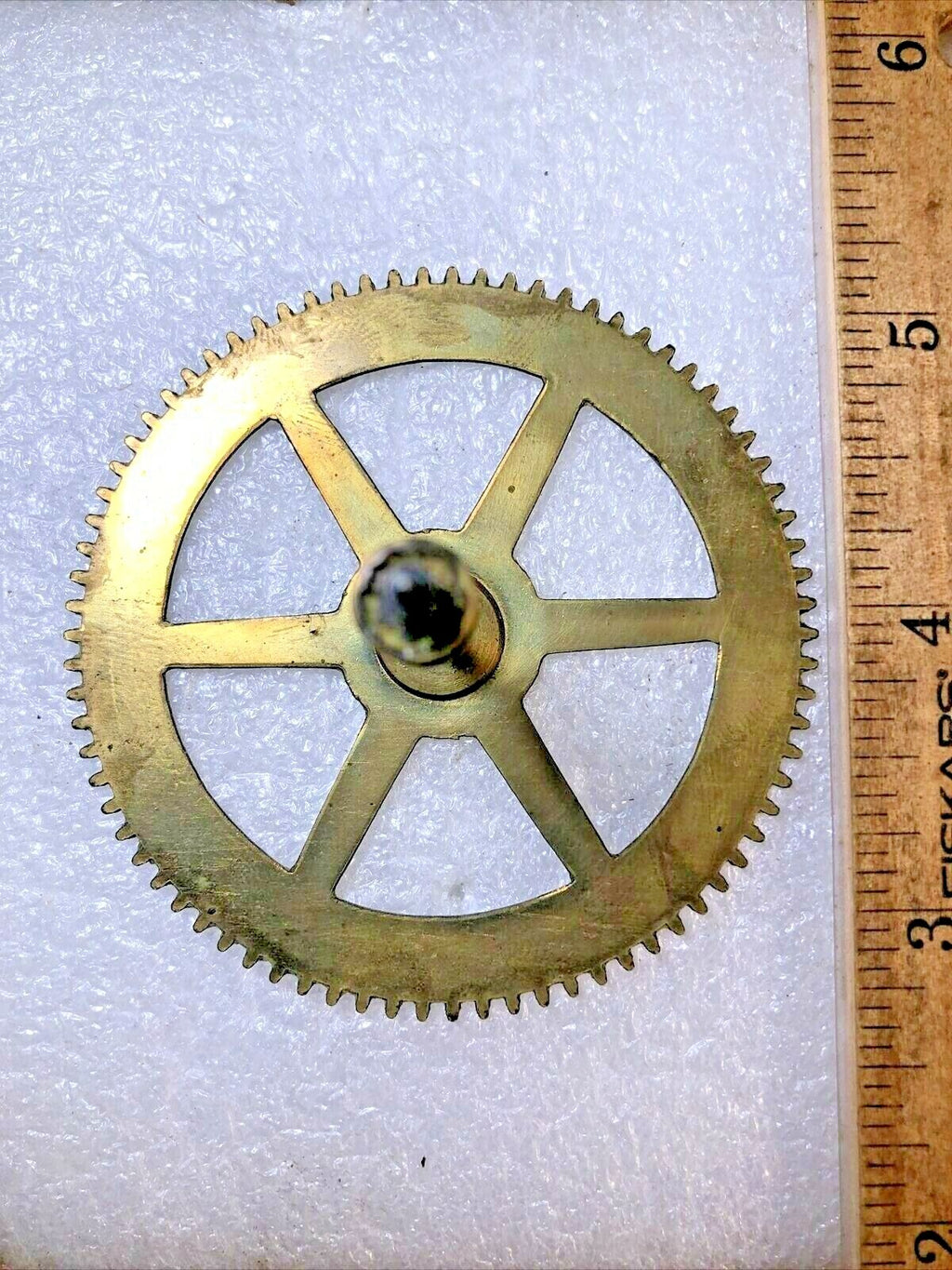 OG Clock Time Side 2nd Wheel (See Pics to ID Mvmt) (K5956)