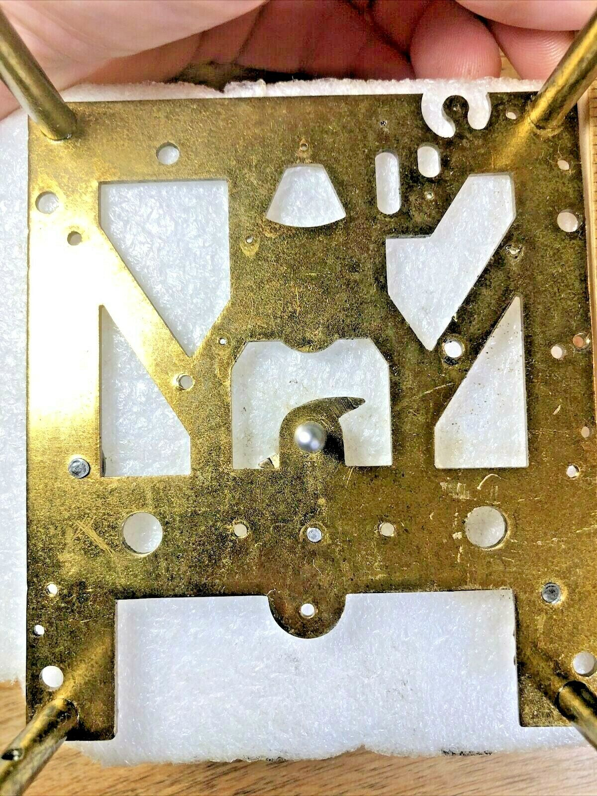 Old Mauthe Clock Movement Front Plate (Pivots Look Good) (K7068)