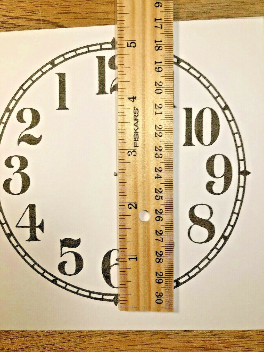 5" Clock Replacement Paper Dial (Numbered Backwards)             (Lot 173)