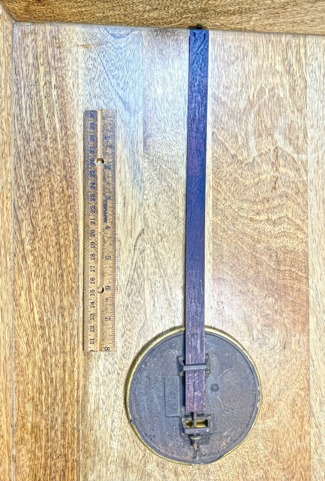 Antique Clock Pendulum 14 Inches Long 8.3 oz - Vintage Clock Parts LL5372