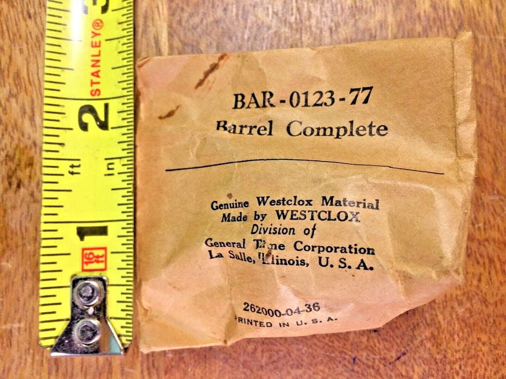 NOS Westclox Spring Barrel and Spring (29.70mm Diameter)     (K7578)