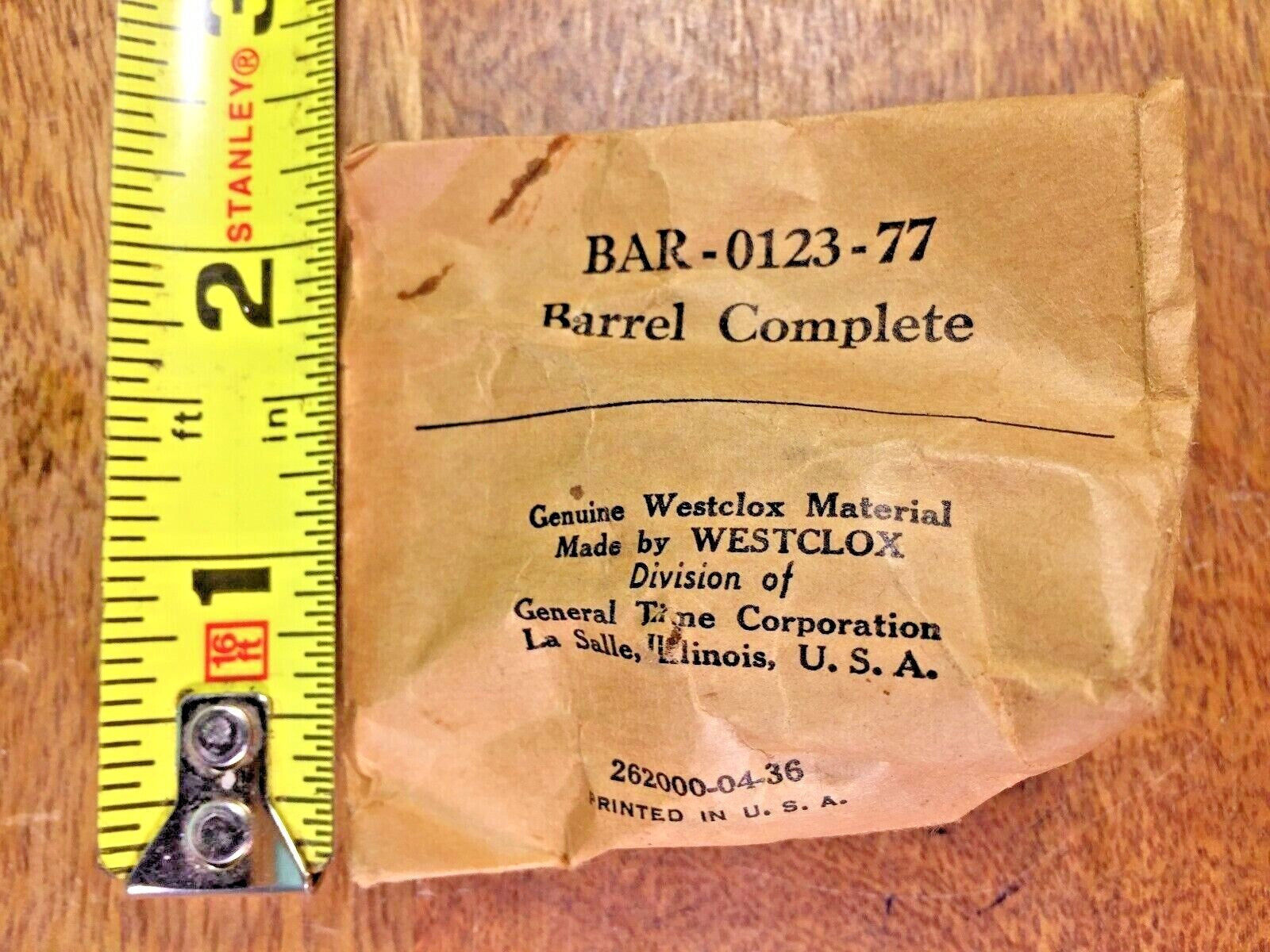NOS Westclox Spring Barrel and Spring (29.70mm Diameter)     (K7578)