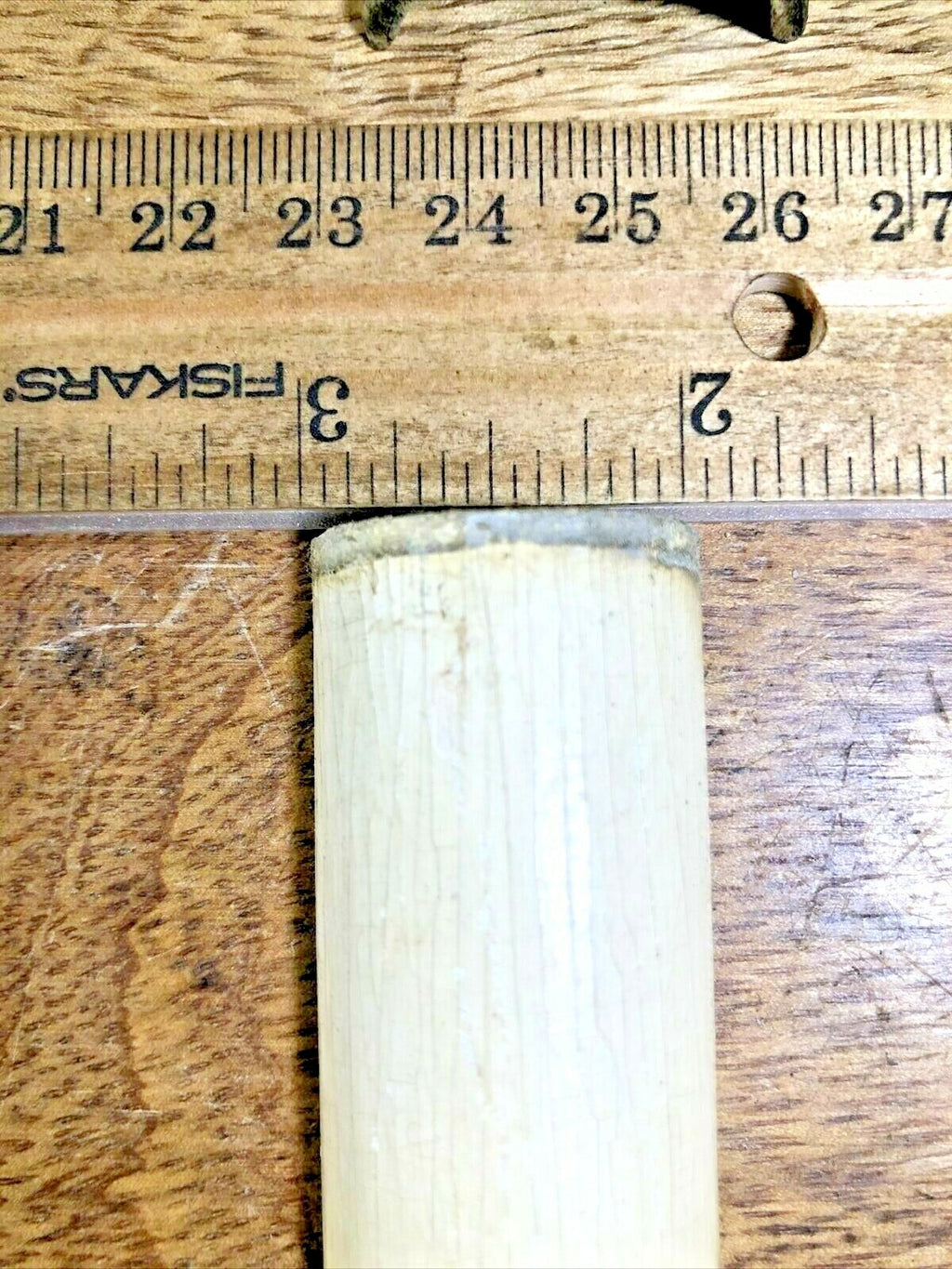 Old Thick 4 inch Tall Mantel Clock Column              (K5712)