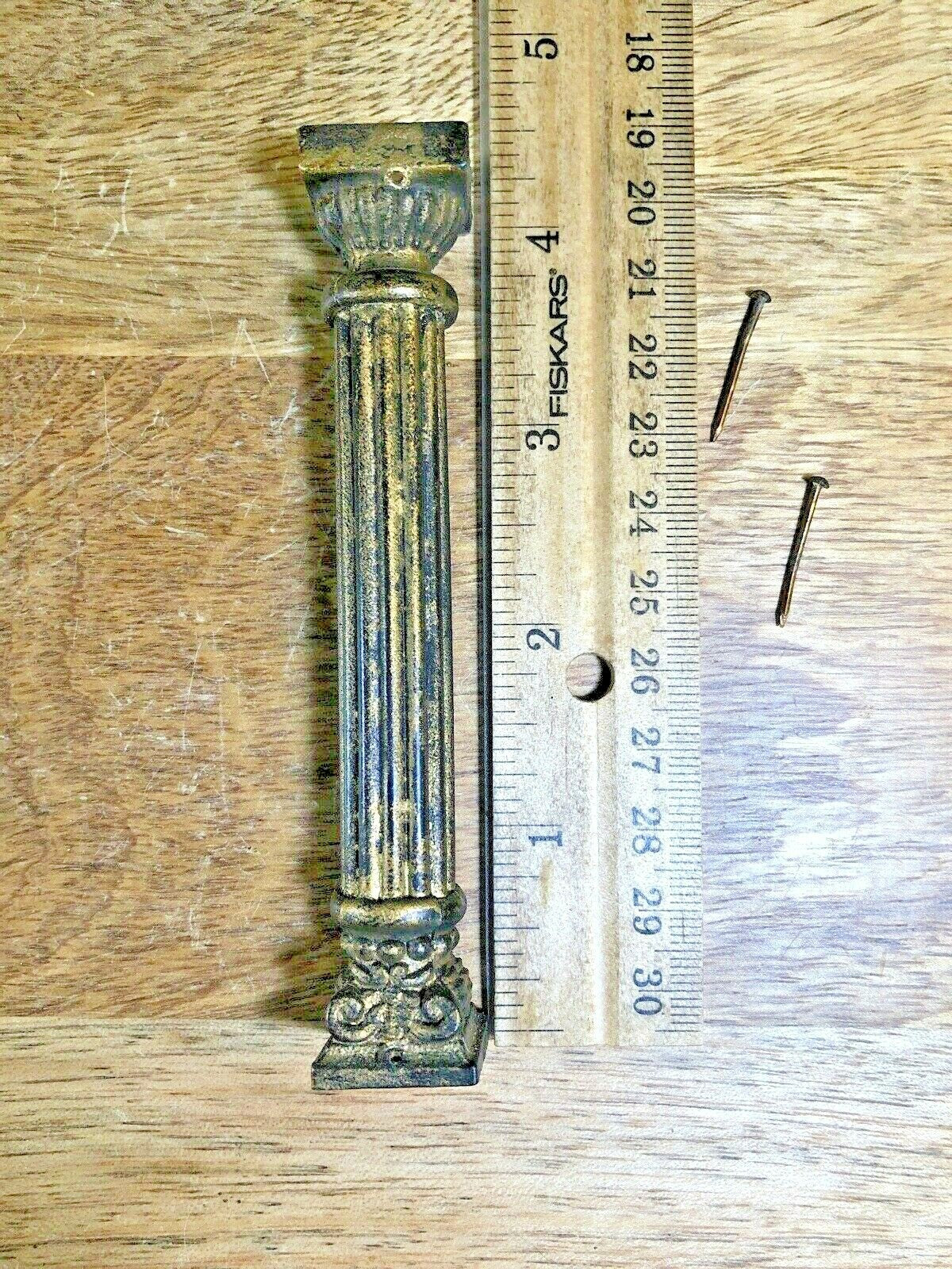 Antique Mantel Clock Column 4 1/4 Inches Tall (Full Round)   (K1609)