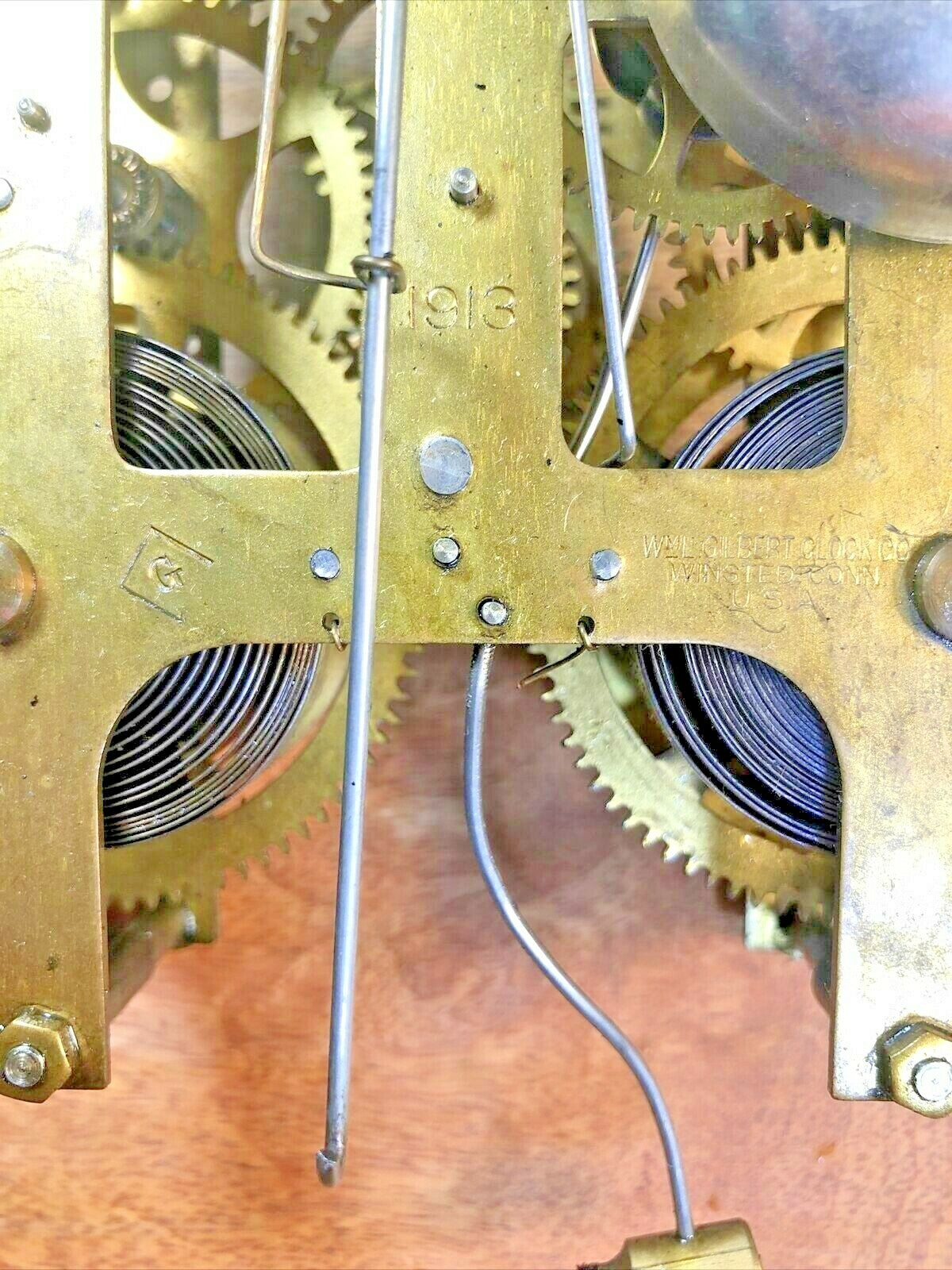 Gilbert "1913" Clock Pendulum Rod and Spring (See Pics to ID Movement) (K7075)
