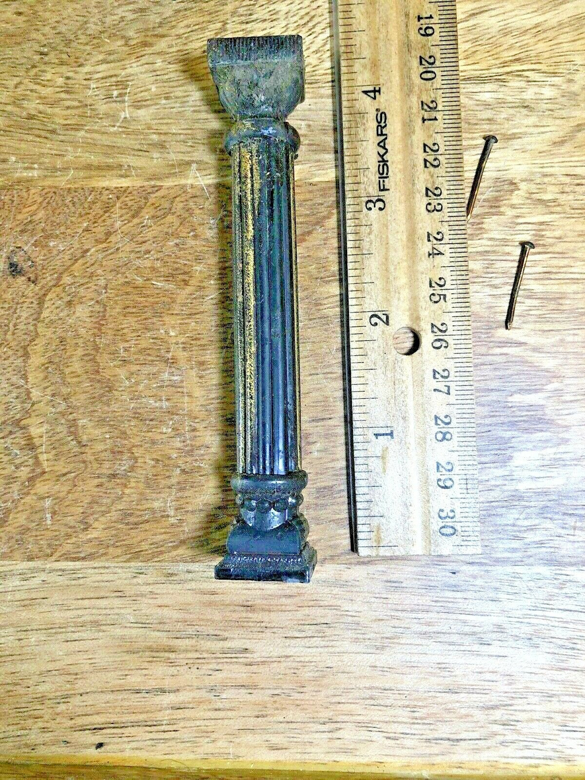 Antique Mantel Clock Column 4 1/4 Inches Tall (Full Round)   (K1609)