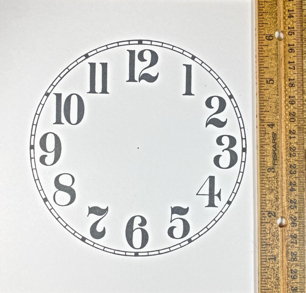 4 15/16 Inches Diameter Clock Paper Dial, Arabic Numbers    (Lot 218)