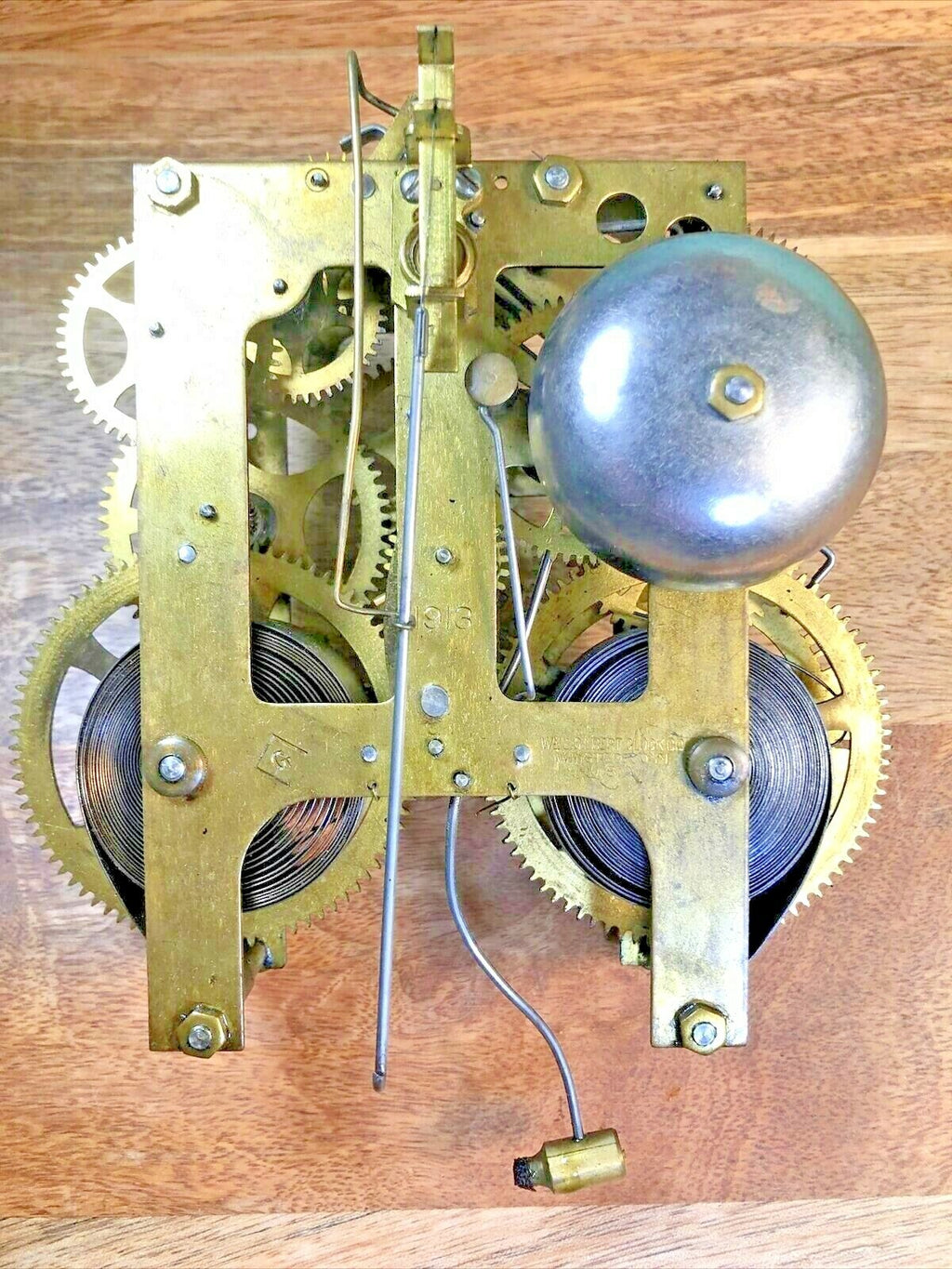 Gilbert "1913" Clock Pendulum Rod and Spring (See Pics to ID Movement) (K7075)