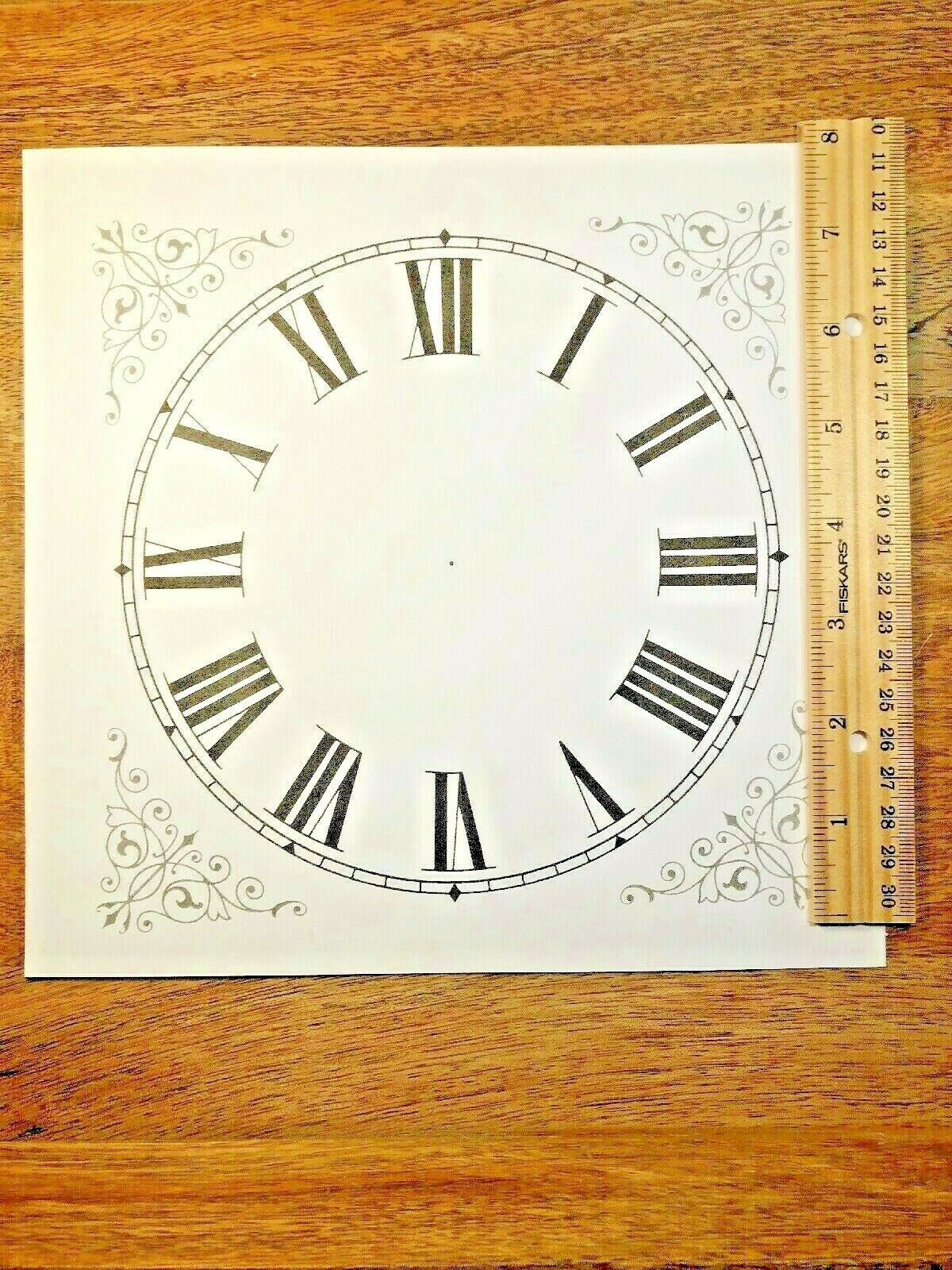 7 3/8"  Square Paper Clock Dial         (Lot 203)