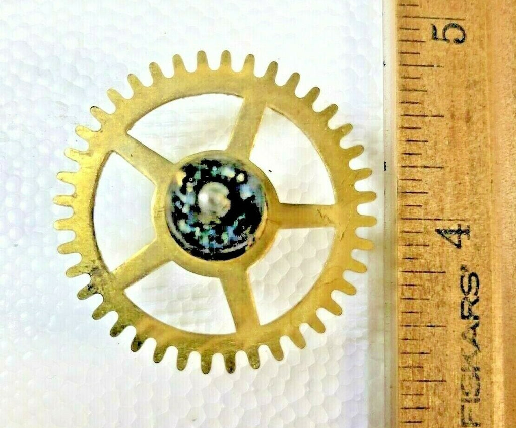 Made In Japan Clock Movement Time Side 3rd Wheel (See Pics to ID Mvmt) (K6386)